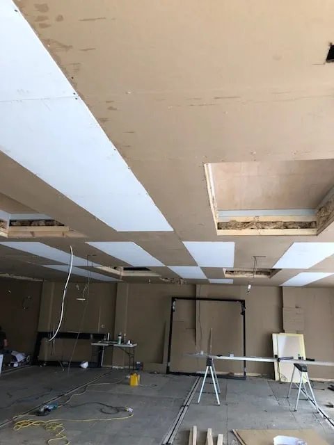 PowerBoard 250 boards fixed flush into a ceiling grid