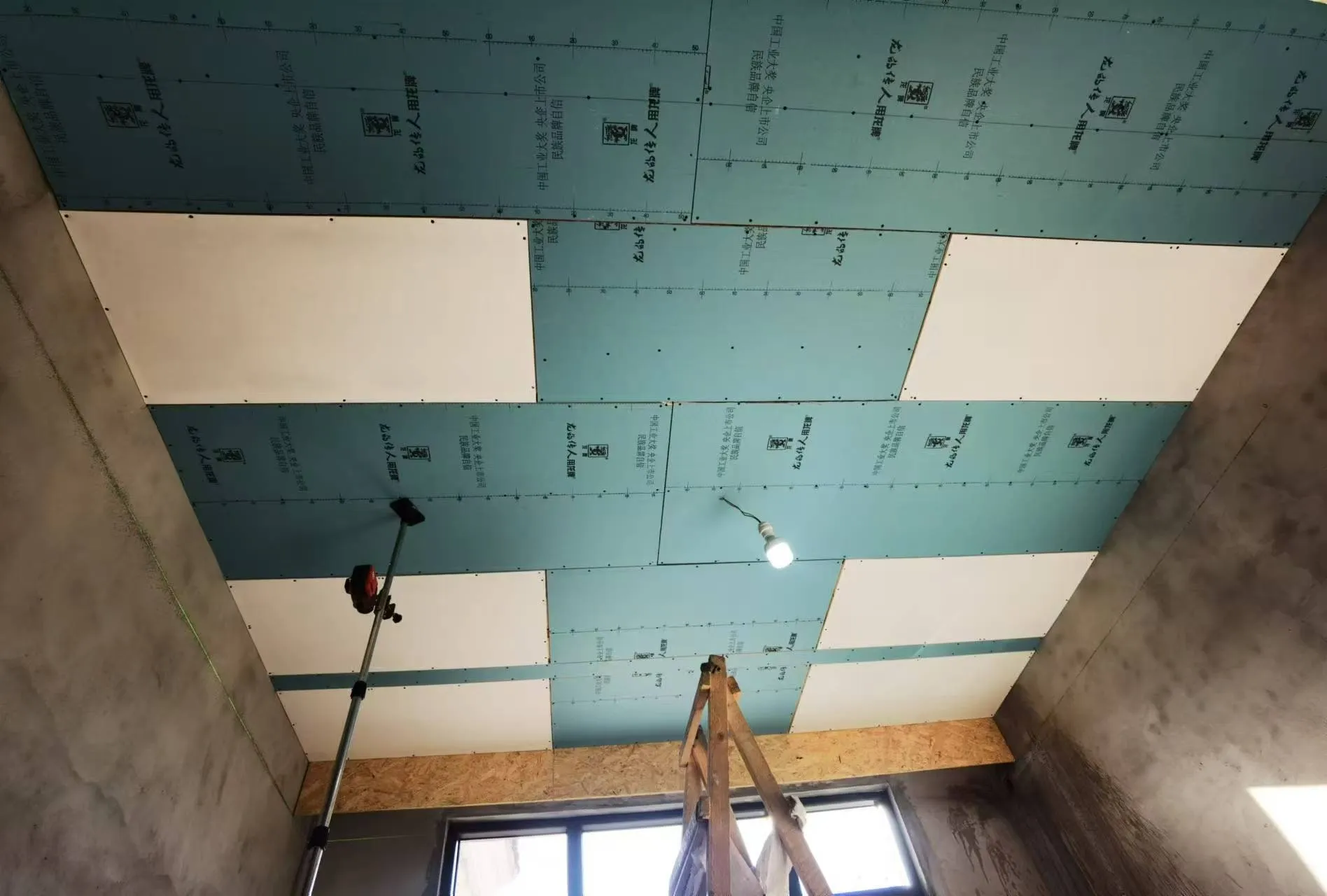 PowerBoard 250 panels set out across a plasterboard ceiling grid