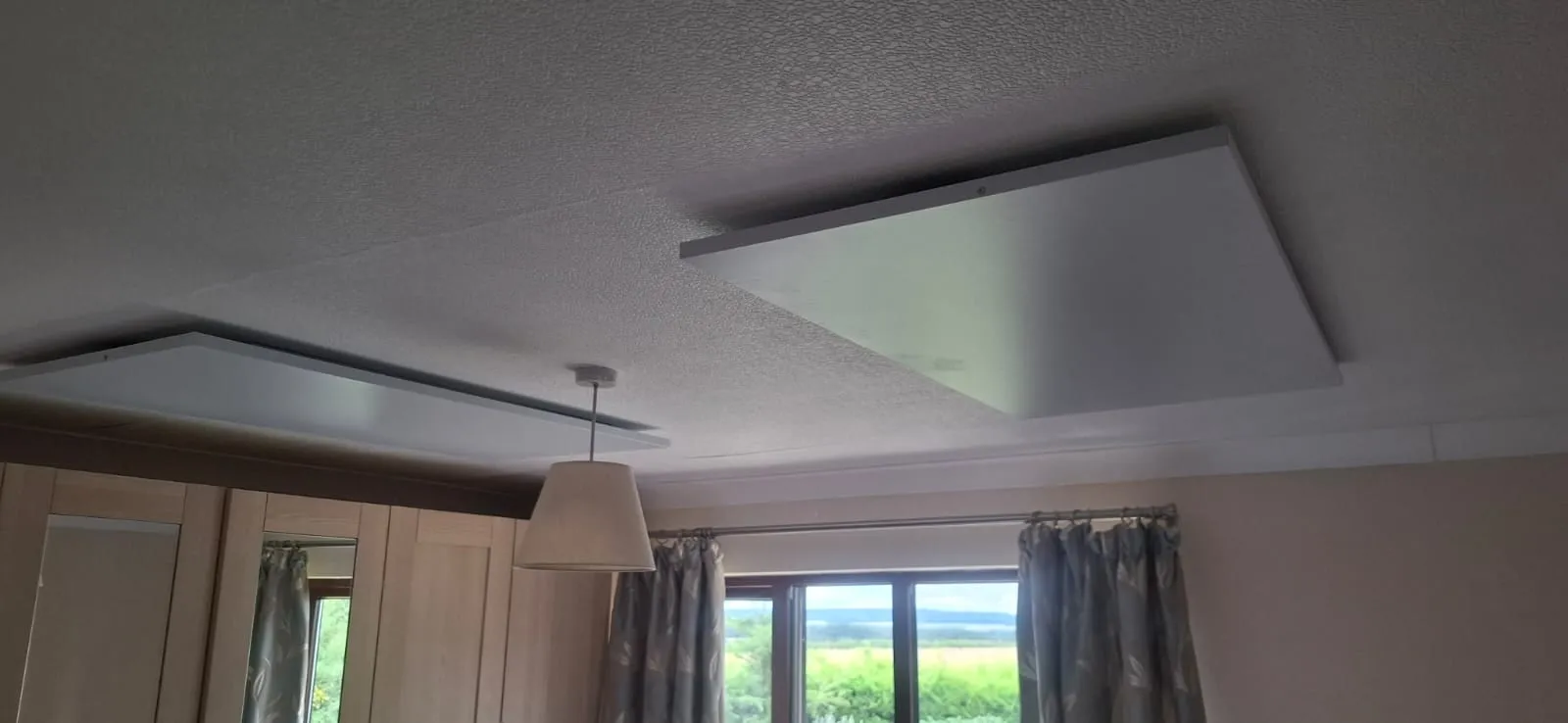 PowerBoard 750 panels surface-mounted on a finished ceiling